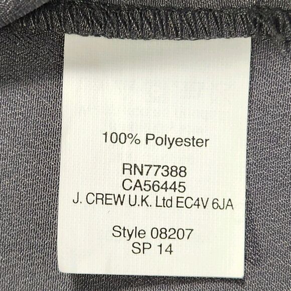 J.Crew Women's Sleeveless Button-Up Blouse Size 00 Gray Lightweight Flowy - Picture 5 of 8